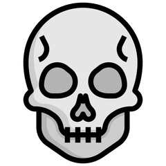 SKULL filled outline icon