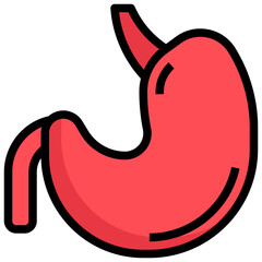 STOMACH filled outline icon