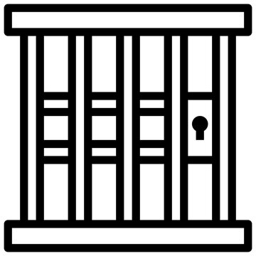 black jail bars icon clip art preview
