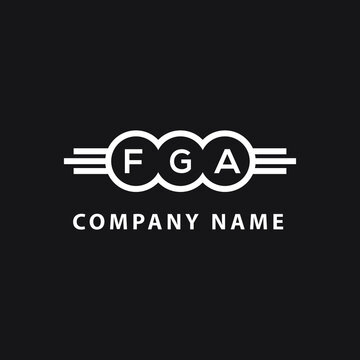 FGA letter logo design on black background. FGA  creative circle letter logo concept. FGA letter design.