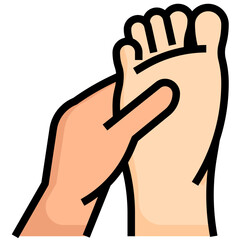 FOOT MASSAGE Filled Outline
