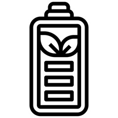 eco battery outline icon