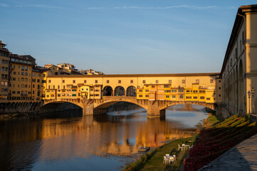 Fototapeta na wymiar Cityview on central part of ancient Italian city Florence, Tuscany