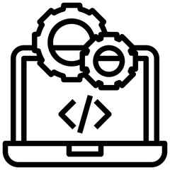 software development outline icon