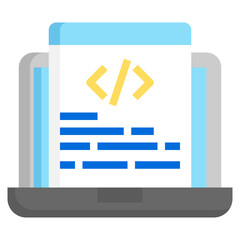 ADAPTIVE CODING flat icon