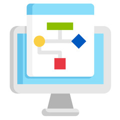 PROGRAM ALGORITHM flat icon