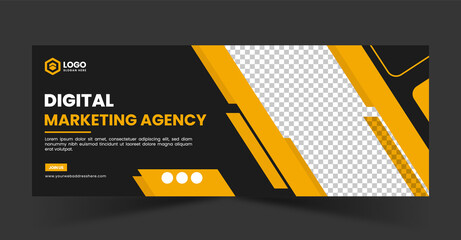 Creative and modern corporate business marketing social media facebook cover, header, banner, and post template design