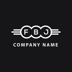 FBJ letter logo design on black background. FBJ creative  initials letter logo concept. FBJ letter design.