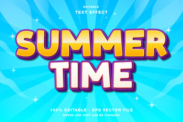 Summer Time Cartoon Text Effect