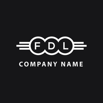 FDL letter logo design on black background. FDL creative initials letter logo concept. FDL letter design. 