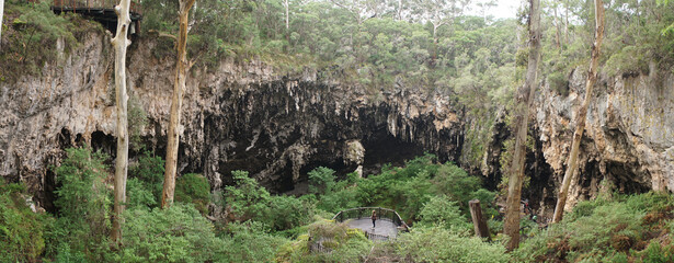 Lake Cave with suspended table in the Margaret River area of Western Australia.