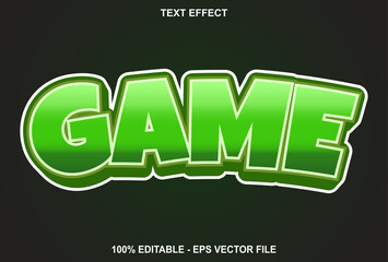 game text effect with green color.