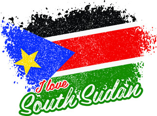 Fototapeta premium J'aime le Soudan du Sud