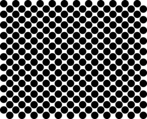 Black and white seamless polka dot pattern vector.Seamless vector pattern black polka dots on a white background.Abstract background. Decorative print.Black and white polka dot pattern vector.