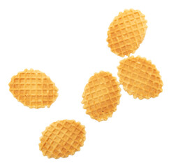 Sweet cookies on a white background.