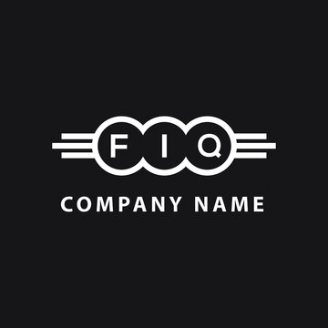 FIQ letter logo design on black background. FIQ creative circle letter logo concept. FIQ letter design. 