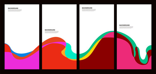 Abstract liquid and fluid abstract shape for brochure design template