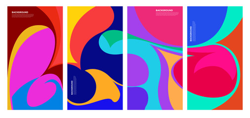 Abstract liquid and fluid abstract shape for brochure design template