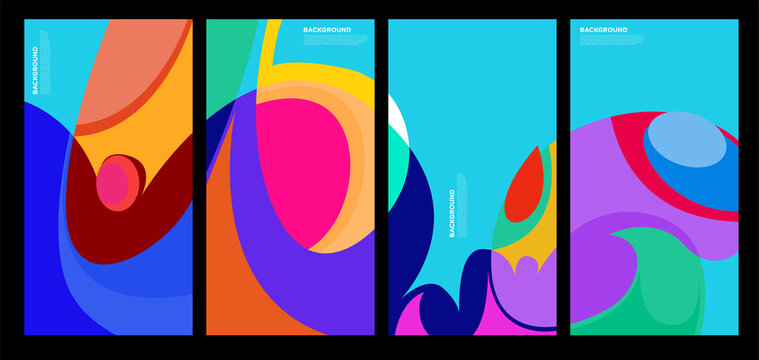 Abstract liquid and fluid abstract shape for brochure design template