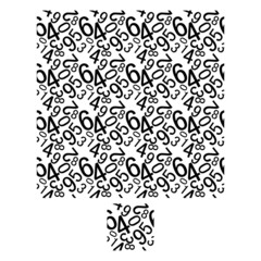 Seamless pattern - Numerical.Illustrations of random English Numerical simple letters on white background. Educational concept.Seamless vector black on white letters pattern