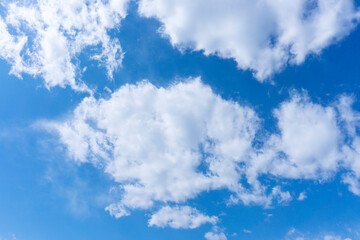 Naklejka na ściany i meble Refreshing blue sky and cloud background material_wide_24