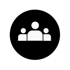 Group of people or group of users friends flat vector icon for apps and websites