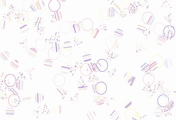 Light Orange vector texture with triangular style with circles.