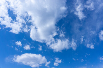 Obraz premium Refreshing blue sky and cloud background material_wide_28