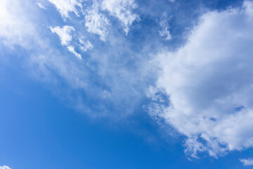Refreshing blue sky and cloud background material_wide_34