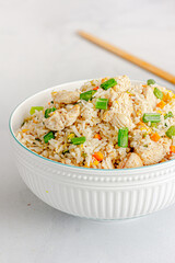 Asian Chicken Fried Rice Vertical Photo