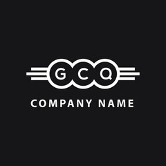 GCQ letter logo design on black background. GCQ  creative initials letter logo concept. GCQ letter design.
