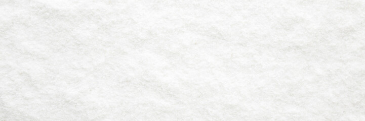 White dry sea salt background. Top down view. Wide banner. Empty place for text.