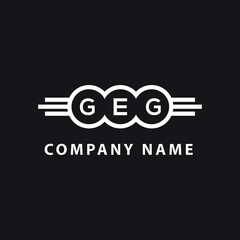 GEG letter logo design on black background. GEG  creative initials letter logo concept. GEG letter design.
