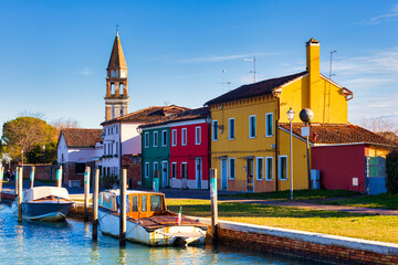 Colorful houses of Mazzorbo, Venice