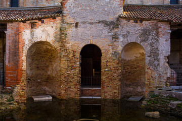 Fototapeta na wymiar Arches of the Santa Fosca Church in Torcello