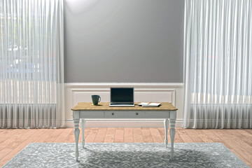 Workstation Frame and Screen Mockup