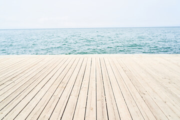 Fototapeta premium wooden pier on the beach