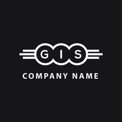 GIS letter logo design on black background. GIS creative initials letter logo concept. GIS letter design. 