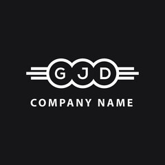GJD letter logo design on black background. GJD  creative initials letter logo concept. GJD letter design.