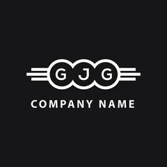 GJG letter logo design on black background. GJG  creative initials letter logo concept. GJG letter design.