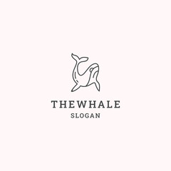 The whale logo icon design template vector illustration