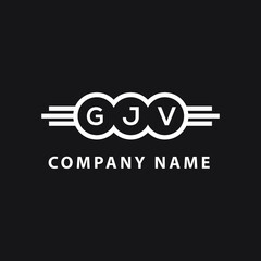 GJV letter logo design on black background. GJV creative initials letter logo concept. GJV letter design. 