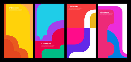 Abstract liquid and fluid abstract shape for brochure design template