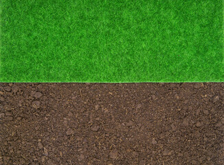 Lawn and soil background