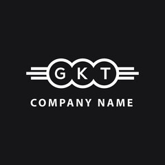 GKT letter logo design on black background. GKT  creative initials letter logo concept. GKT letter design.