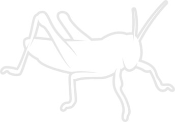 Grasshopper Silhouette. Isolated Vector Animal Template for Logo Company, Icon, Symbol etc 