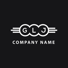 GLJ letter logo design on black background. GLJ creative circle letter logo concept. GLJ letter design. 