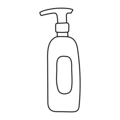 Pulverizer icon. Spray. Hairdressing equipment line sketch.Hand drawn doodle vector illustration