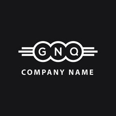 GNQ letter logo design on black background. GNQ  creative circle letter logo concept. GNQ letter design.