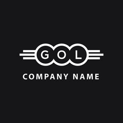 GOL letter logo design on black background. GOL  creative circle letter logo concept. GOL letter design. © Faisal